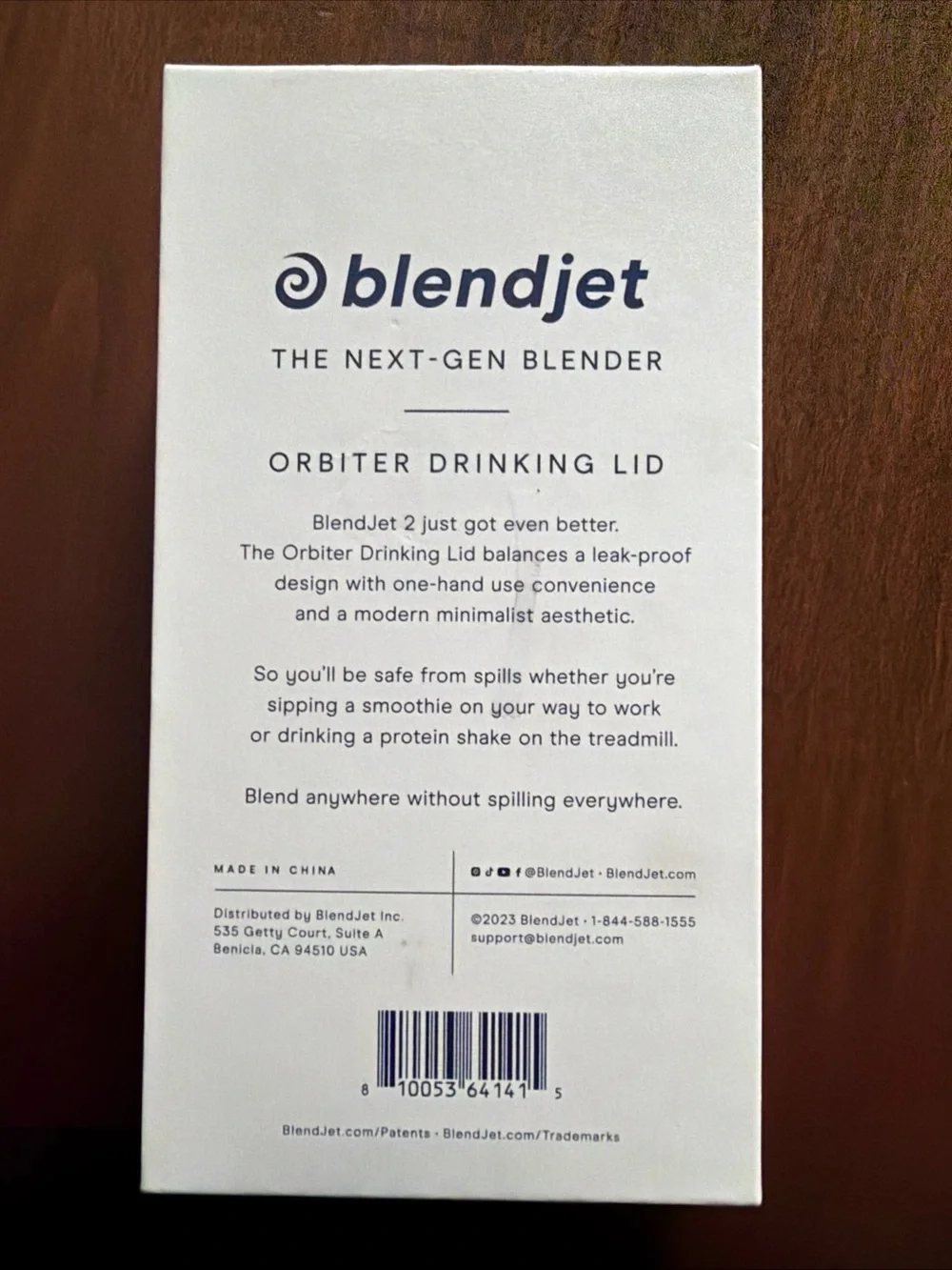 Blendjet 2 Orbiter Drinking Lid Leak Proof Self Cleaning Straw Opening NEW